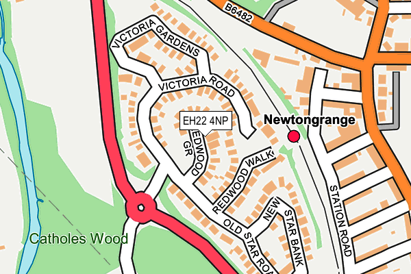 EH22 4NP map - OS OpenMap – Local (Ordnance Survey)