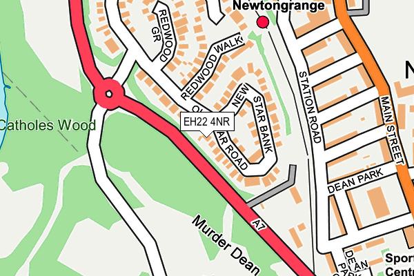 EH22 4NR map - OS OpenMap – Local (Ordnance Survey)