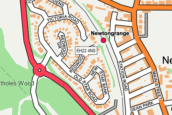 EH22 4NS map - OS OpenMap – Local (Ordnance Survey)