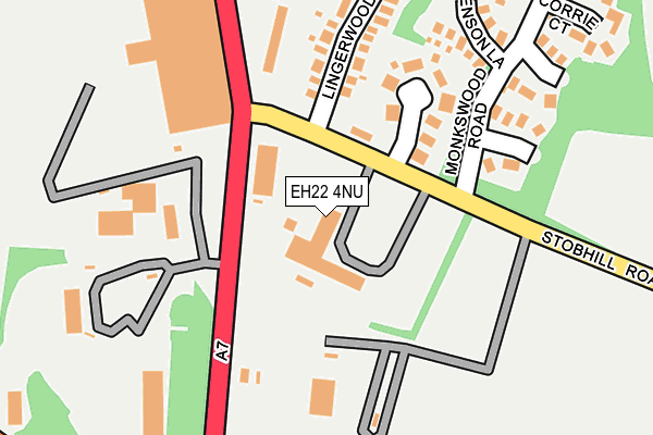 EH22 4NU map - OS OpenMap – Local (Ordnance Survey)