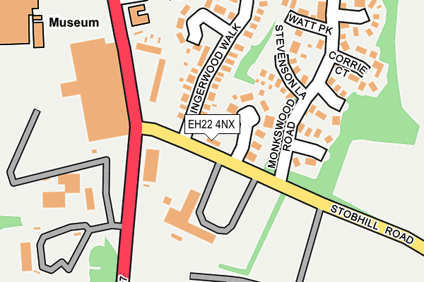 EH22 4NX map - OS OpenMap – Local (Ordnance Survey)