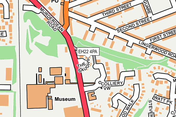 EH22 4PA map - OS OpenMap – Local (Ordnance Survey)