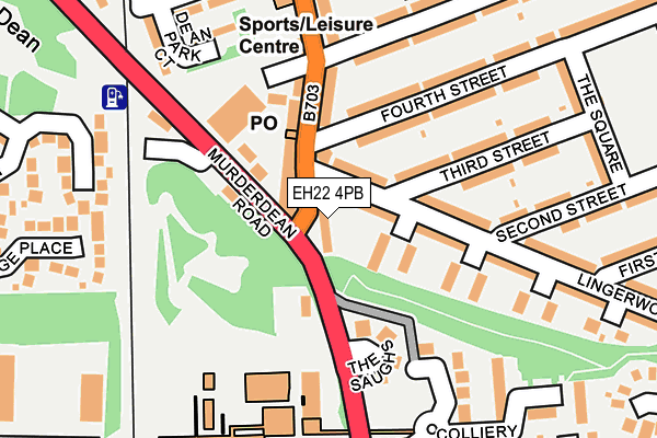 EH22 4PB map - OS OpenMap – Local (Ordnance Survey)