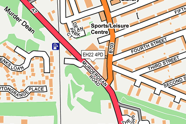 EH22 4PD map - OS OpenMap – Local (Ordnance Survey)