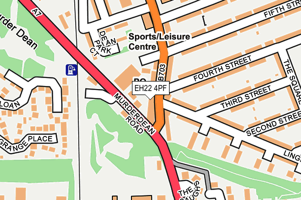 EH22 4PF map - OS OpenMap – Local (Ordnance Survey)