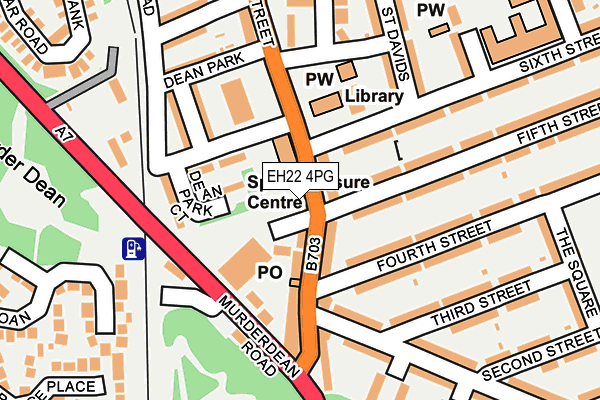 EH22 4PG map - OS OpenMap – Local (Ordnance Survey)