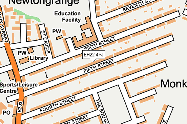 EH22 4PJ map - OS OpenMap – Local (Ordnance Survey)