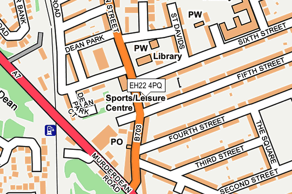 EH22 4PQ map - OS OpenMap – Local (Ordnance Survey)