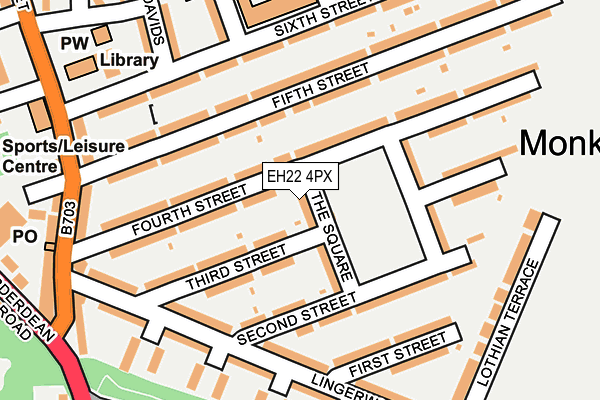 EH22 4PX map - OS OpenMap – Local (Ordnance Survey)