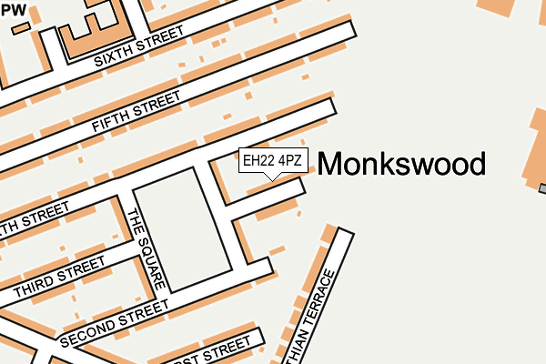 EH22 4PZ map - OS OpenMap – Local (Ordnance Survey)