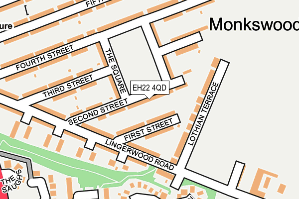 EH22 4QD map - OS OpenMap – Local (Ordnance Survey)