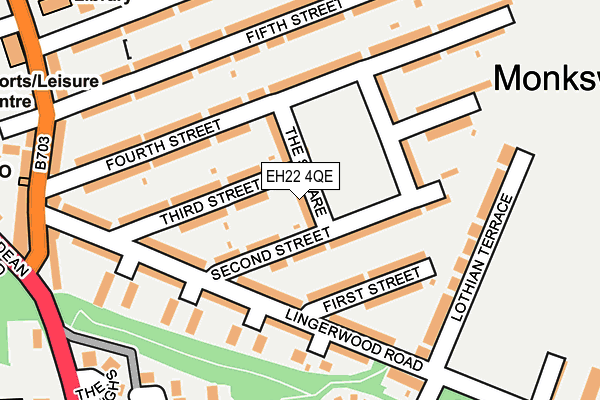 EH22 4QE map - OS OpenMap – Local (Ordnance Survey)