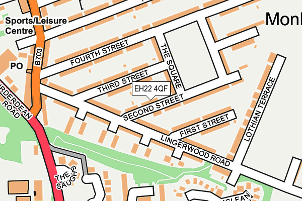 EH22 4QF map - OS OpenMap – Local (Ordnance Survey)