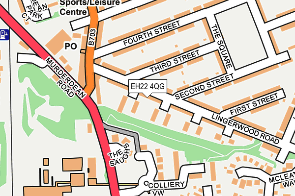 EH22 4QG map - OS OpenMap – Local (Ordnance Survey)