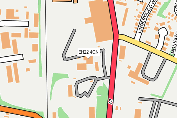 EH22 4QN map - OS OpenMap – Local (Ordnance Survey)