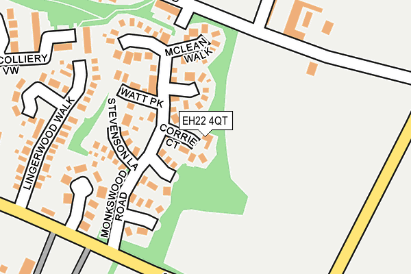 EH22 4QT map - OS OpenMap – Local (Ordnance Survey)