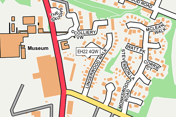 EH22 4QW map - OS OpenMap – Local (Ordnance Survey)