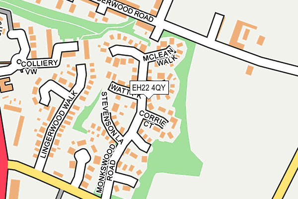 EH22 4QY map - OS OpenMap – Local (Ordnance Survey)