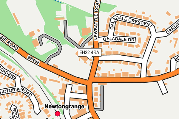 EH22 4RA map - OS OpenMap – Local (Ordnance Survey)