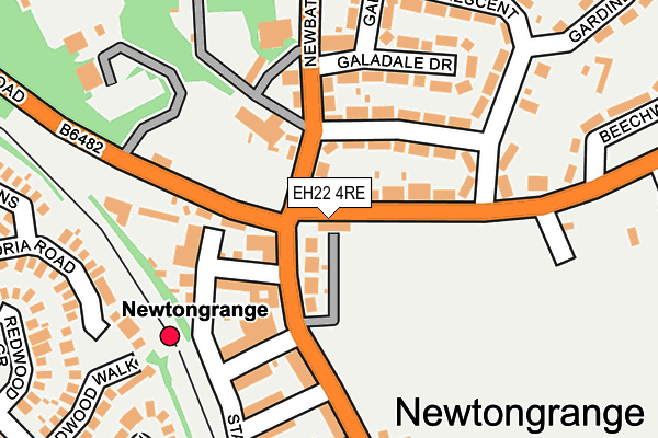 EH22 4RE map - OS OpenMap – Local (Ordnance Survey)