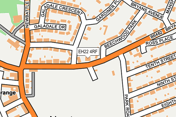 EH22 4RF map - OS OpenMap – Local (Ordnance Survey)