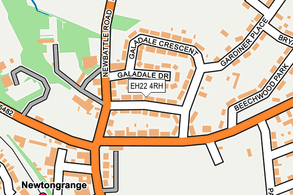 EH22 4RH map - OS OpenMap – Local (Ordnance Survey)