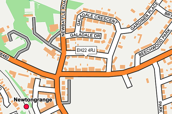 EH22 4RJ map - OS OpenMap – Local (Ordnance Survey)