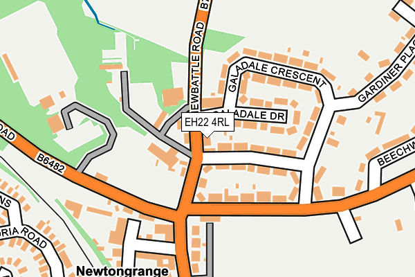 EH22 4RL map - OS OpenMap – Local (Ordnance Survey)