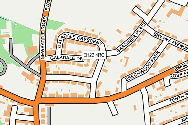 EH22 4RQ map - OS OpenMap – Local (Ordnance Survey)