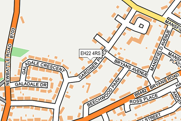 EH22 4RS map - OS OpenMap – Local (Ordnance Survey)