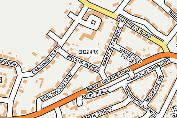 EH22 4RX map - OS OpenMap – Local (Ordnance Survey)