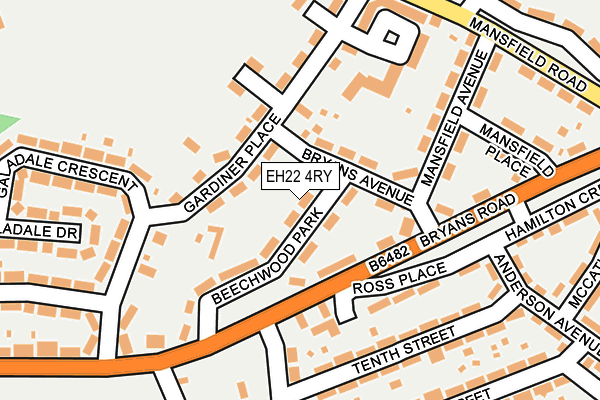 EH22 4RY map - OS OpenMap – Local (Ordnance Survey)