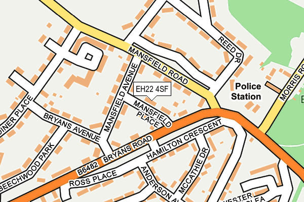 EH22 4SF map - OS OpenMap – Local (Ordnance Survey)