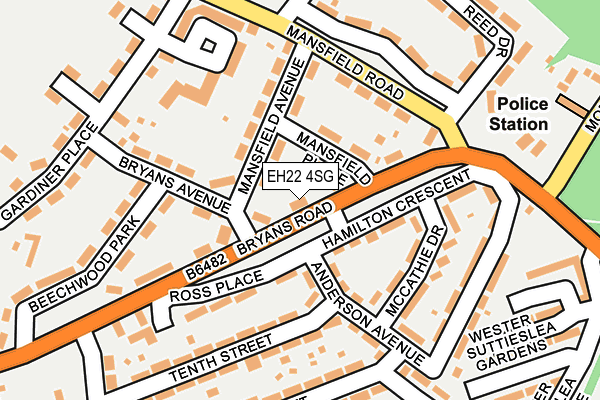 EH22 4SG map - OS OpenMap – Local (Ordnance Survey)