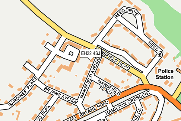 EH22 4SJ map - OS OpenMap – Local (Ordnance Survey)