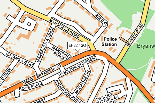 EH22 4SQ map - OS OpenMap – Local (Ordnance Survey)