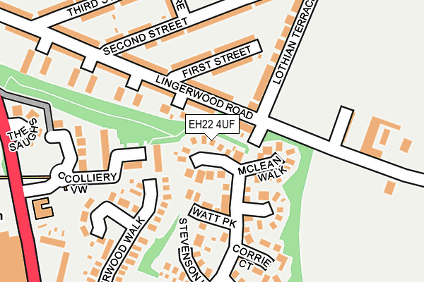 EH22 4UF map - OS OpenMap – Local (Ordnance Survey)