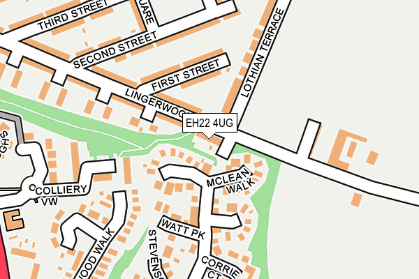 EH22 4UG map - OS OpenMap – Local (Ordnance Survey)