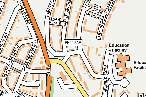 EH22 5AE map - OS OpenMap – Local (Ordnance Survey)