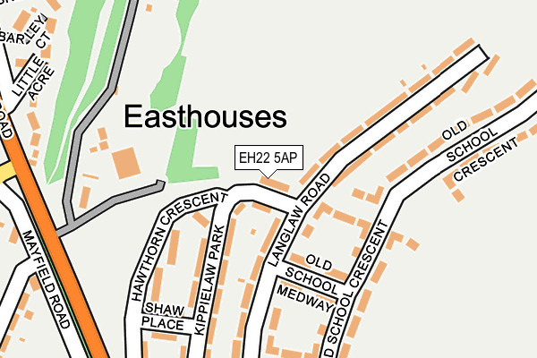 EH22 5AP map - OS OpenMap – Local (Ordnance Survey)