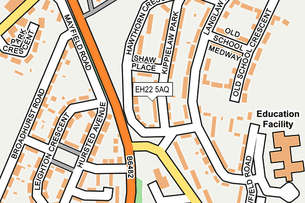 EH22 5AQ map - OS OpenMap – Local (Ordnance Survey)