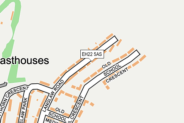 EH22 5AS map - OS OpenMap – Local (Ordnance Survey)