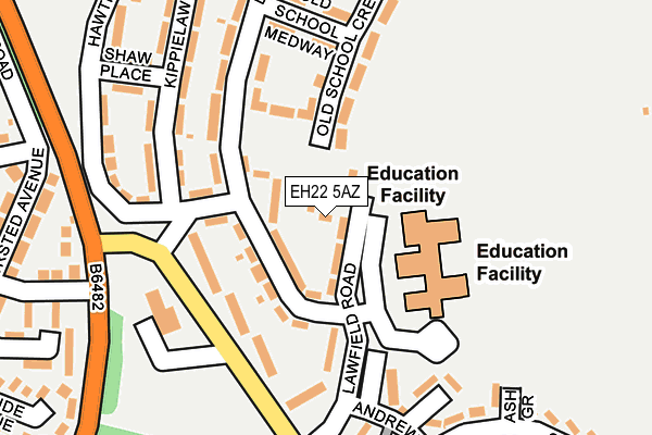EH22 5AZ map - OS OpenMap – Local (Ordnance Survey)