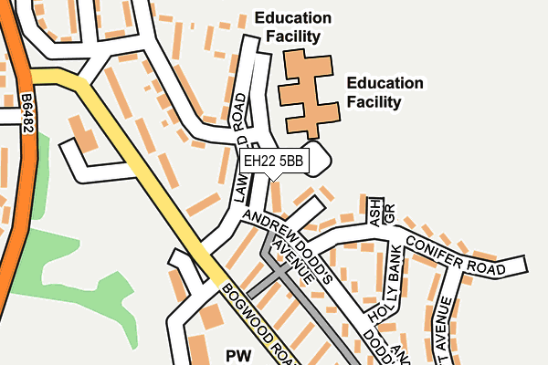 EH22 5BB map - OS OpenMap – Local (Ordnance Survey)