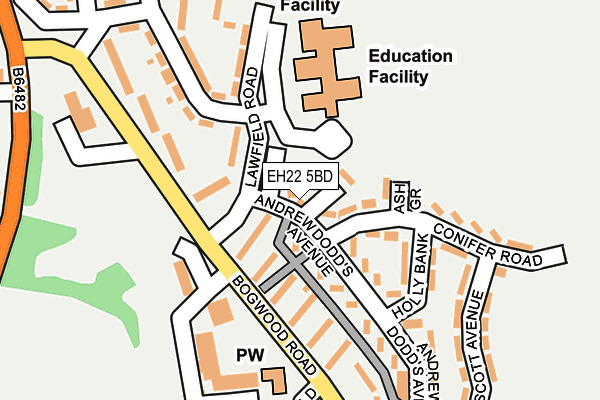 EH22 5BD map - OS OpenMap – Local (Ordnance Survey)