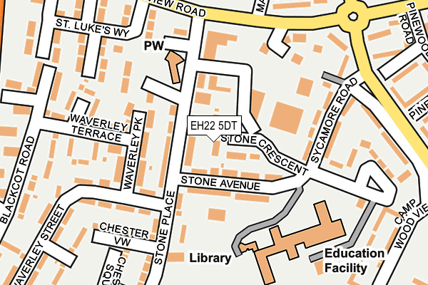 EH22 5DT map - OS OpenMap – Local (Ordnance Survey)