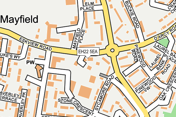 EH22 5EA map - OS OpenMap – Local (Ordnance Survey)