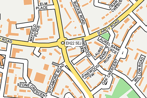 EH22 5EJ map - OS OpenMap – Local (Ordnance Survey)