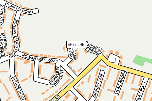 EH22 5HE map - OS OpenMap – Local (Ordnance Survey)