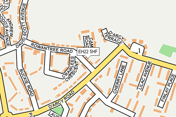 EH22 5HF map - OS OpenMap – Local (Ordnance Survey)